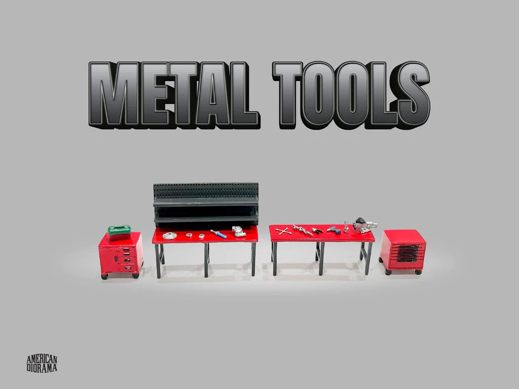 American Diorama 1/64 Figure Set - Metal Tools Set A