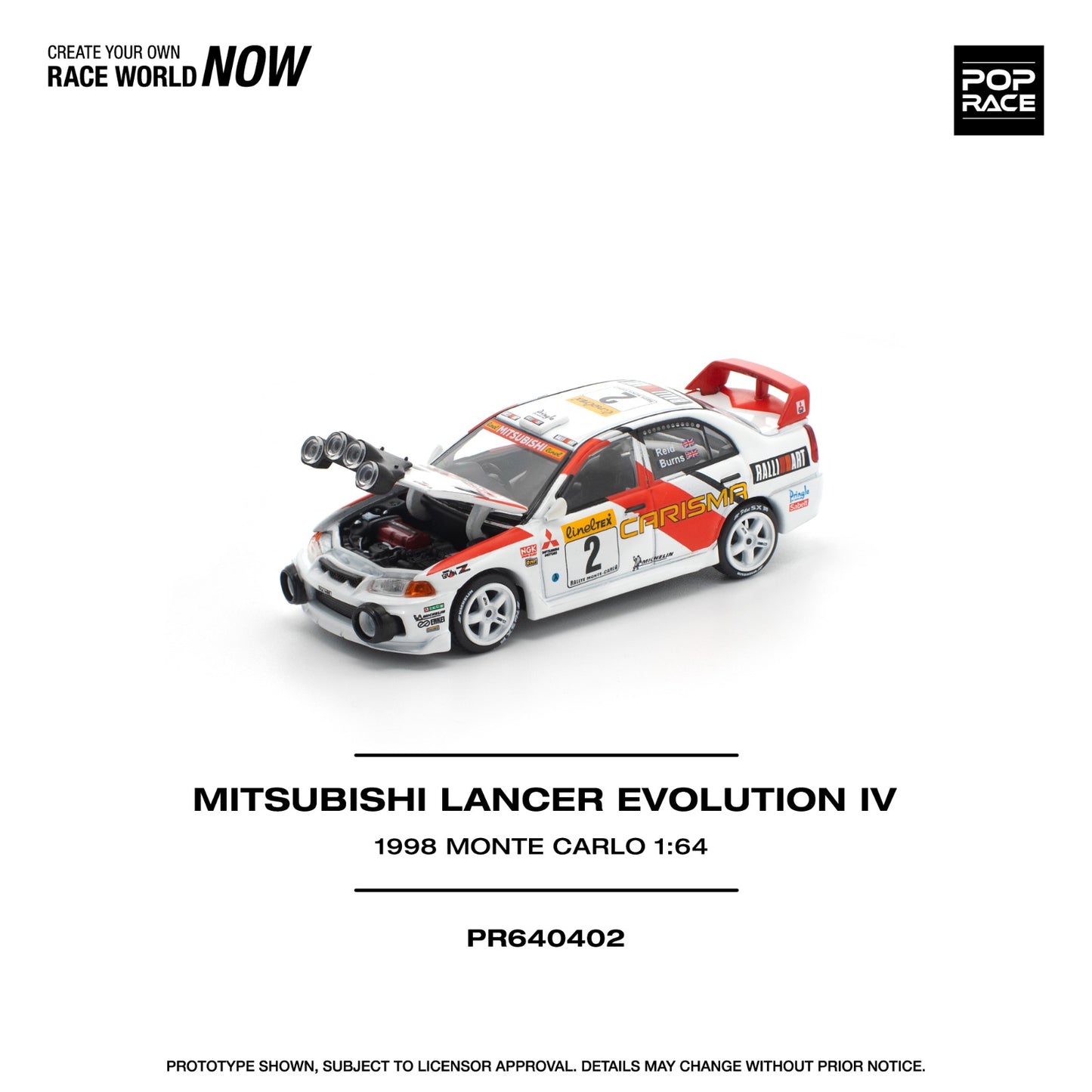 *Pre-Order* Pop Race Mitsubishi Lancer Evolution IV - 1998 Monte Carlo Rally
