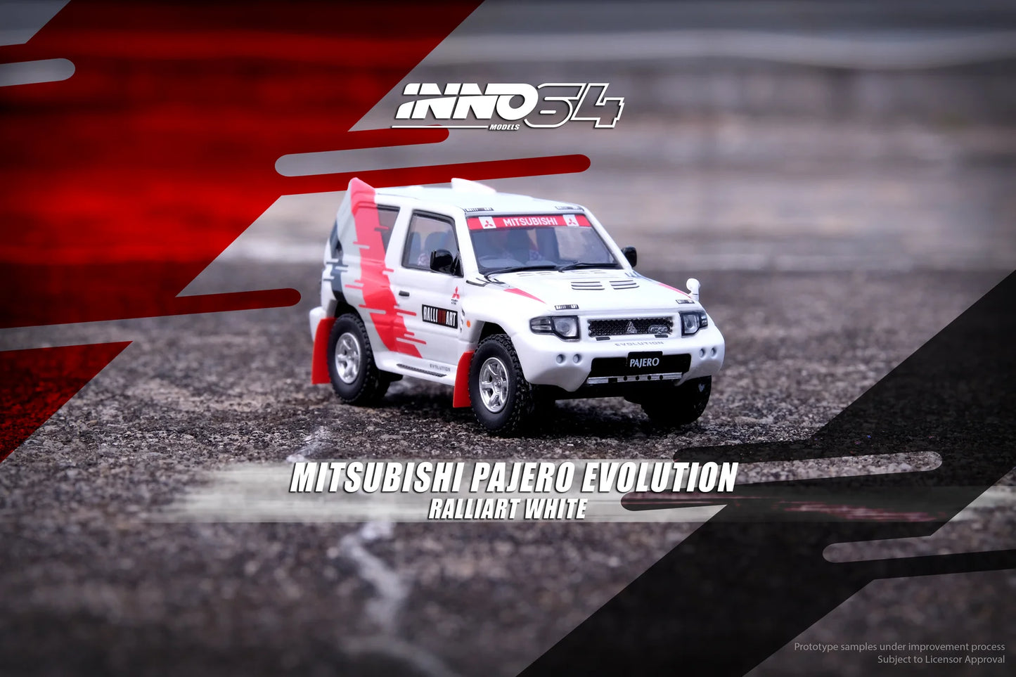 Inno Models Inno64 Mitsubishi Pajero Evolution "RALLIART" White