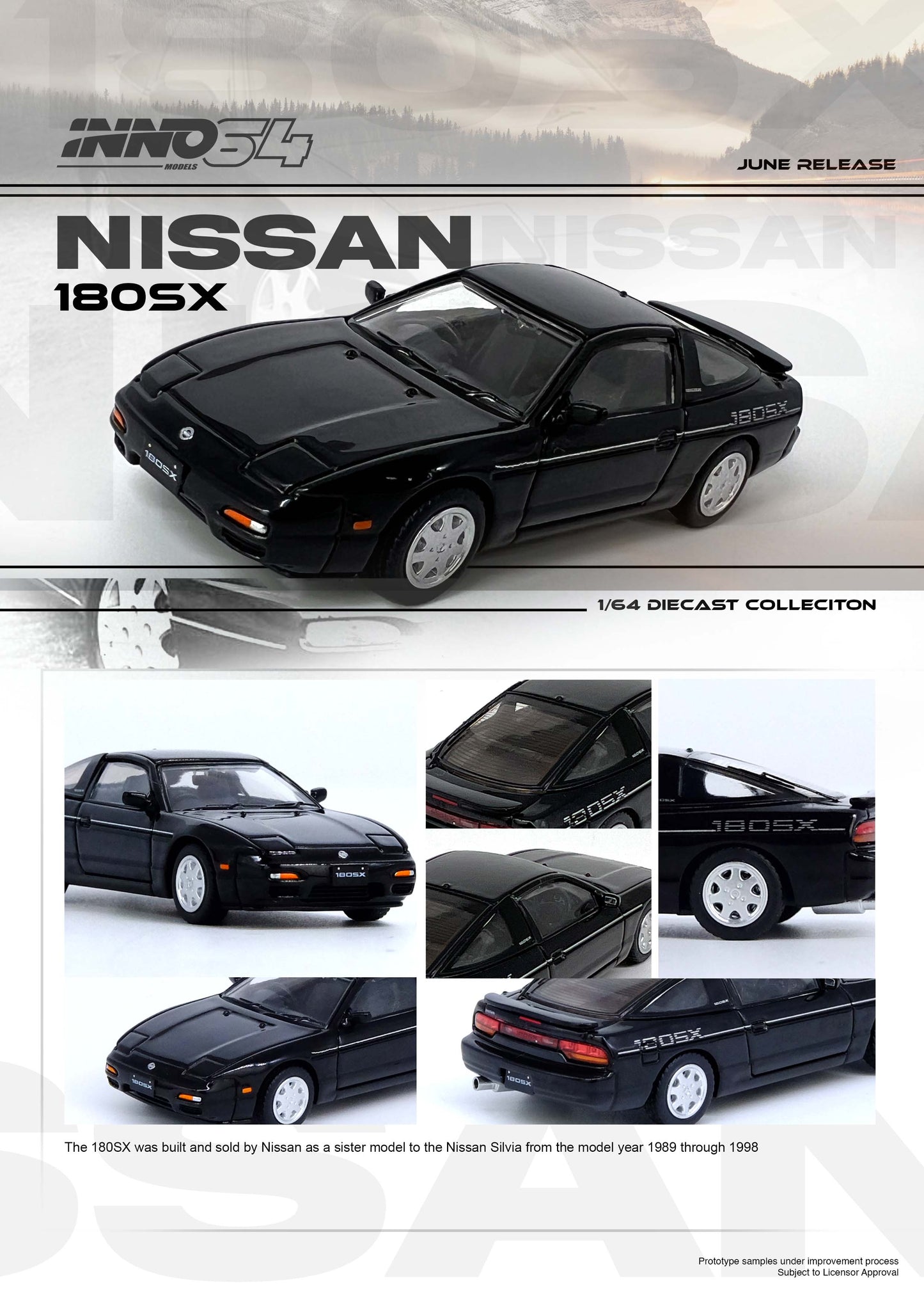 Inno Models Inno64 Nissan 180SX Black
