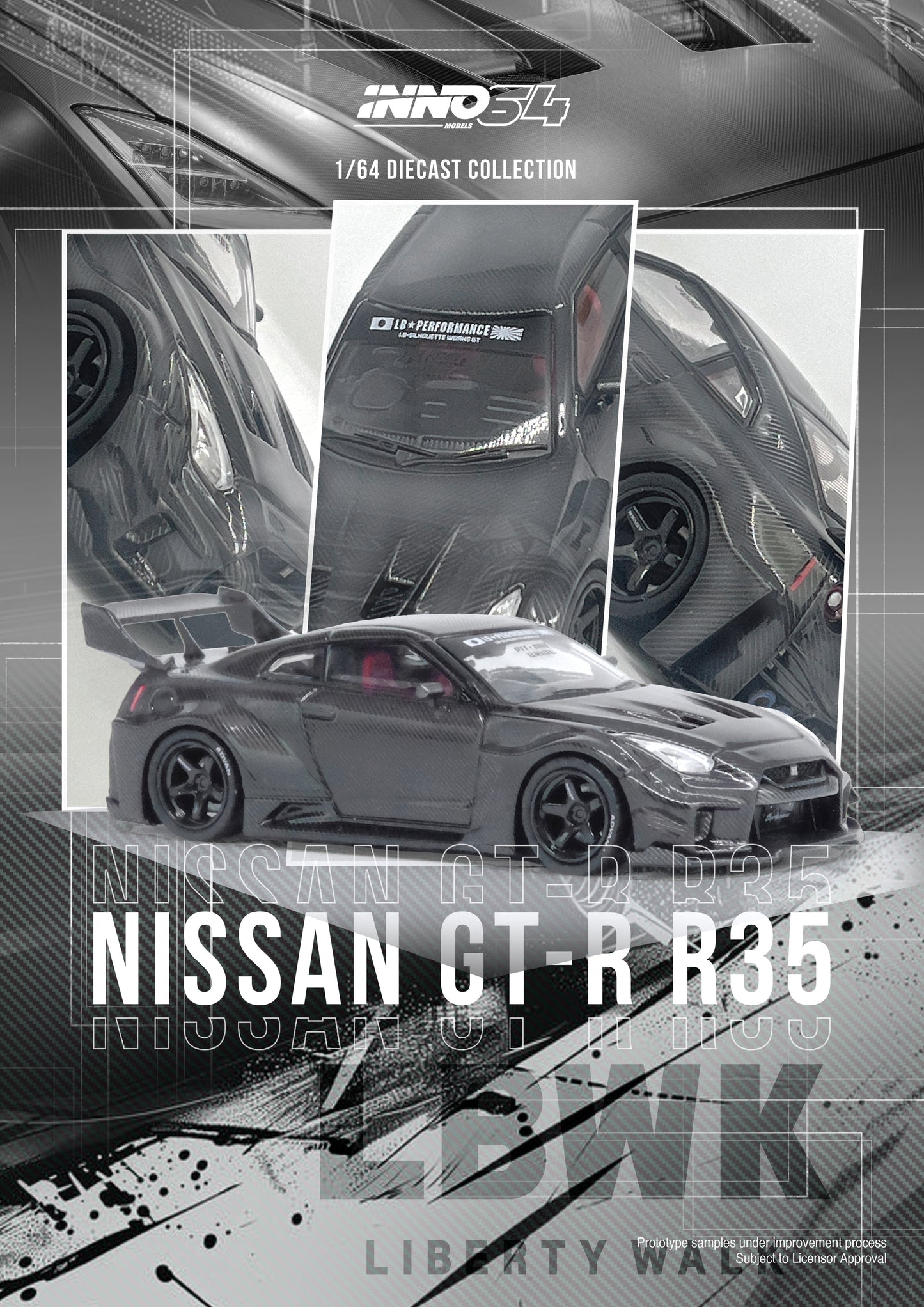 Inno Models Inno64 LB-Silhouette WORKS GT Nissan 35GT-RR Full Dry Carbon