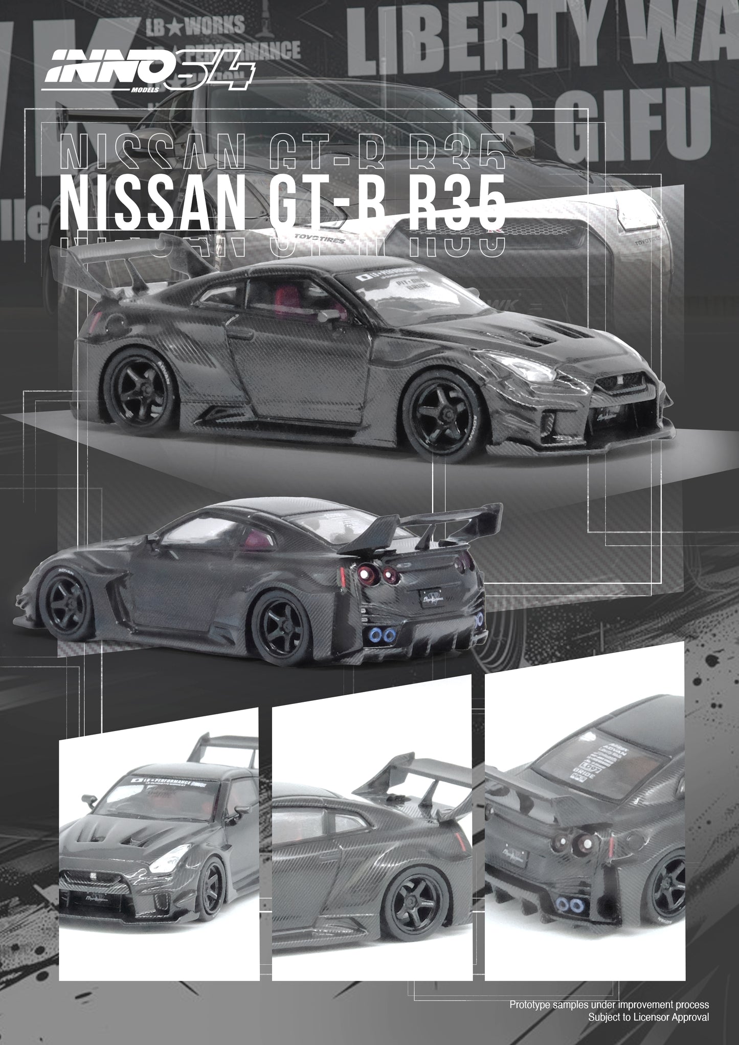 Inno Models Inno64 LB-Silhouette WORKS GT Nissan 35GT-RR Full Dry Carbon