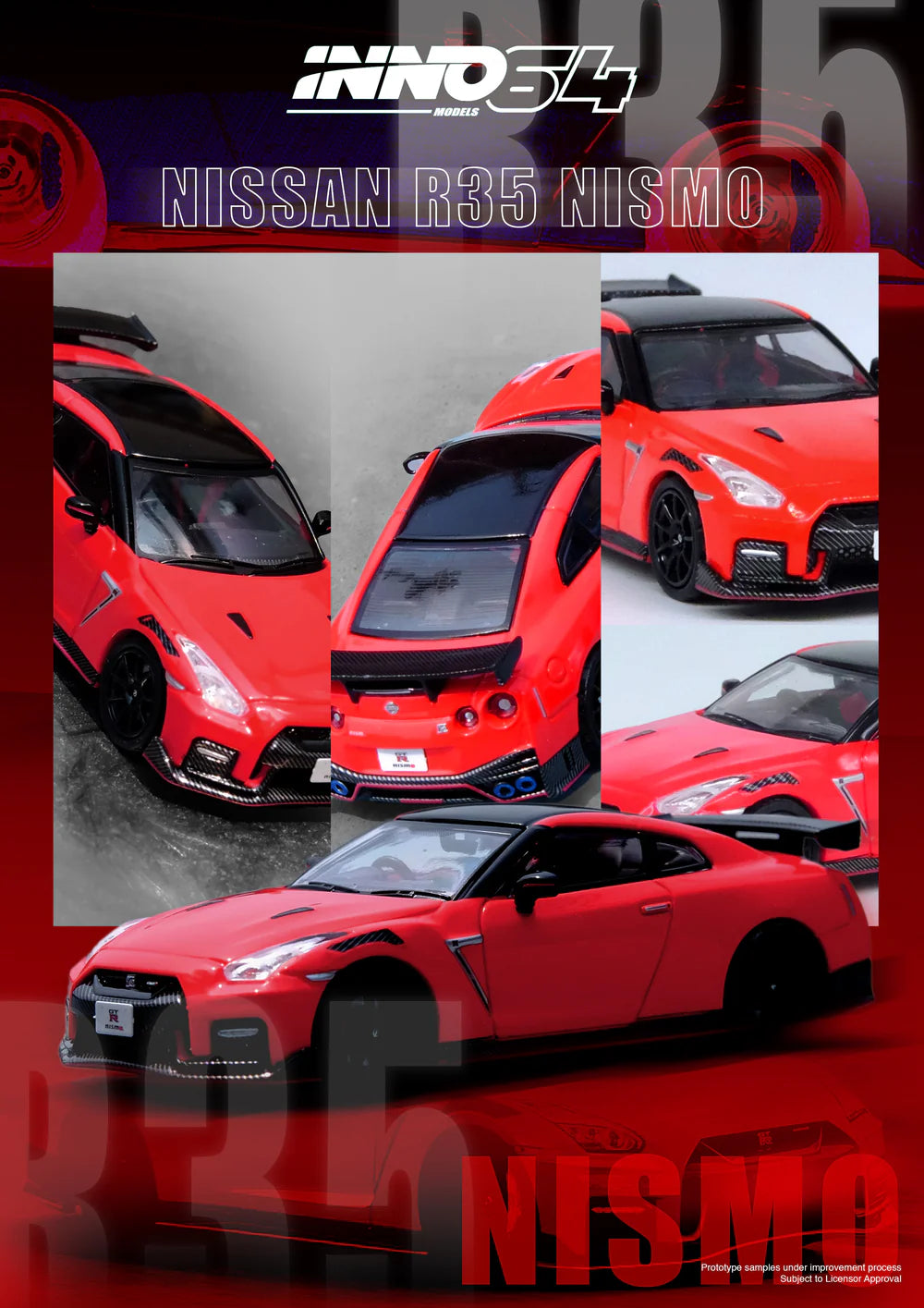 INNO Models INNO64 Nissan GT-R (R35) NISMO - Red