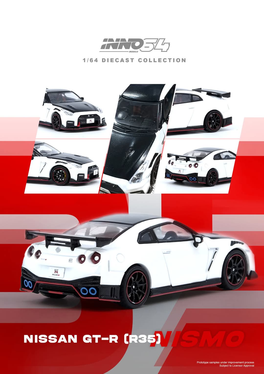 INNO Models INNO64 Nissan GT-R (R35) NISMO - White