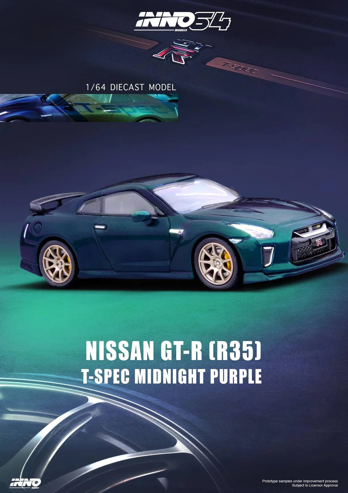 Inno Models Inno64 Nissan GT-R (R35) T-Spec Midnight Purple