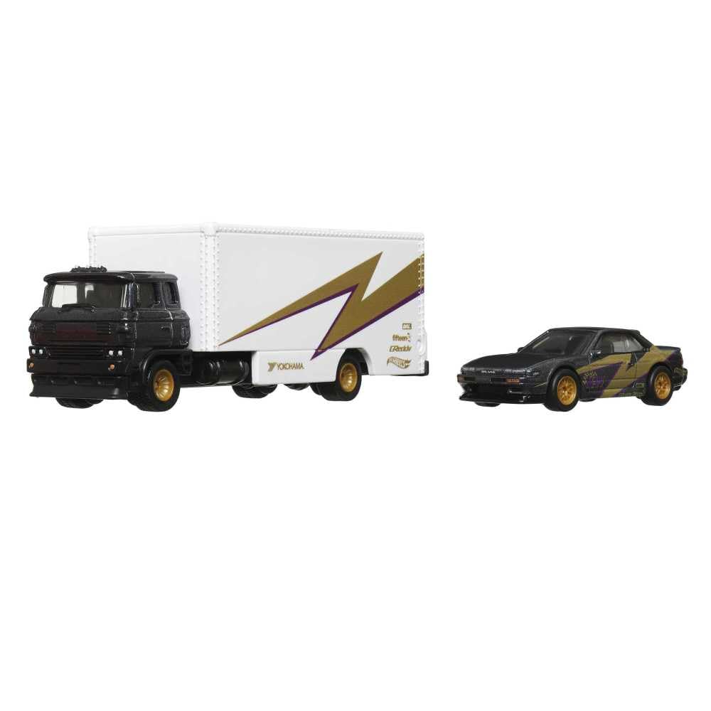 Hot Wheels Premium Car Culture Team Transport Set #52 - Nissan Silvia (S13) & Sakura Sprinter - Japanese Stock