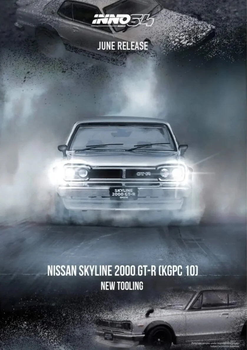 Inno Models Inno64 Nissan Skyline 2000 GT-R (Silver) (KPGC10)