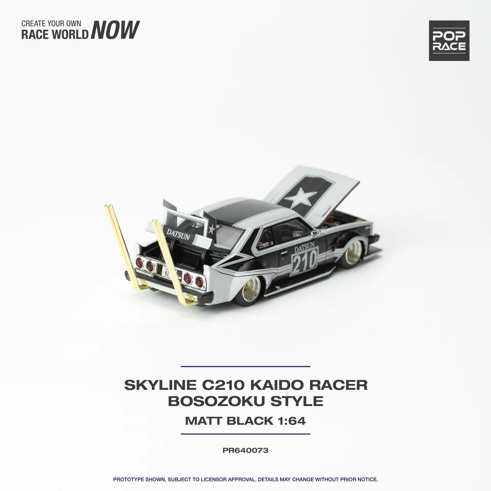 Pop Race Skyline C210 Kaido Racer Bosozoku Style Matt Black