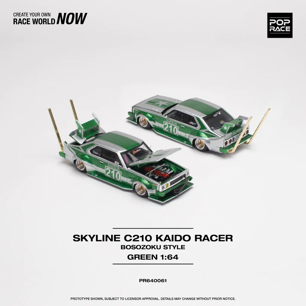 Pop Race Skyline C210 Kaido Racer Bosozoku Style - Green