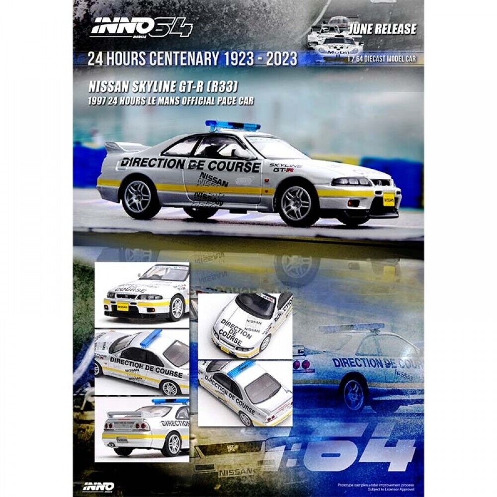 Inno Models Inno64 Nissan Skyline GT-R R33 24 Hours Le Mans 1997 Official Pace Car