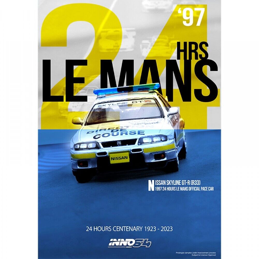 Inno Models Inno64 Nissan Skyline GT-R R33 24 Hours Le Mans 1997 Official Pace Car