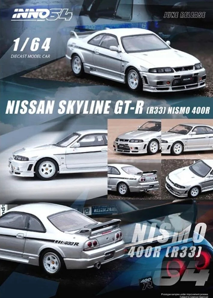Inno Models Inno64 Nissan Skyline GT-R R33 Nismo 400R Silver