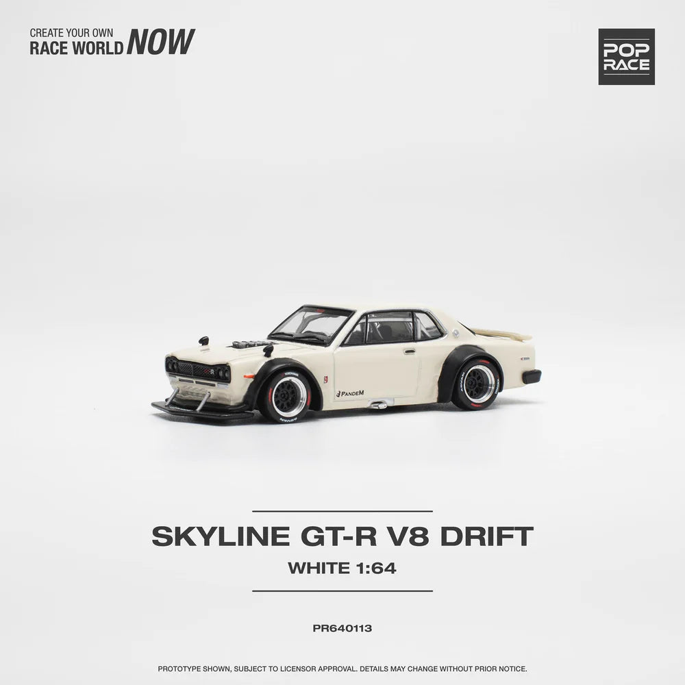 Pop Race Nissan Skyline GT-R V8 Drift (Hakosuka) - White