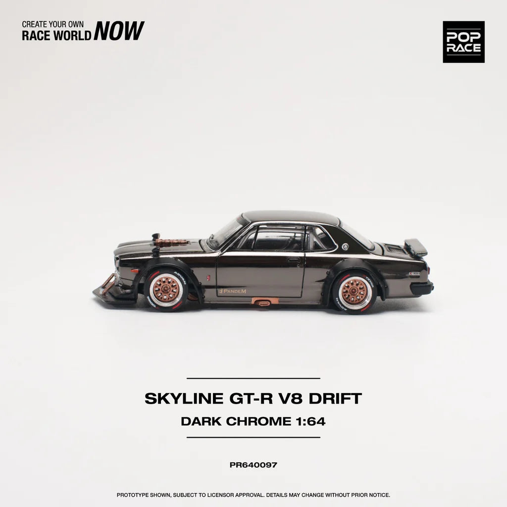 Pop Race Skyline GT-R V8 Drift (Hakosuka) Dark Chrome
