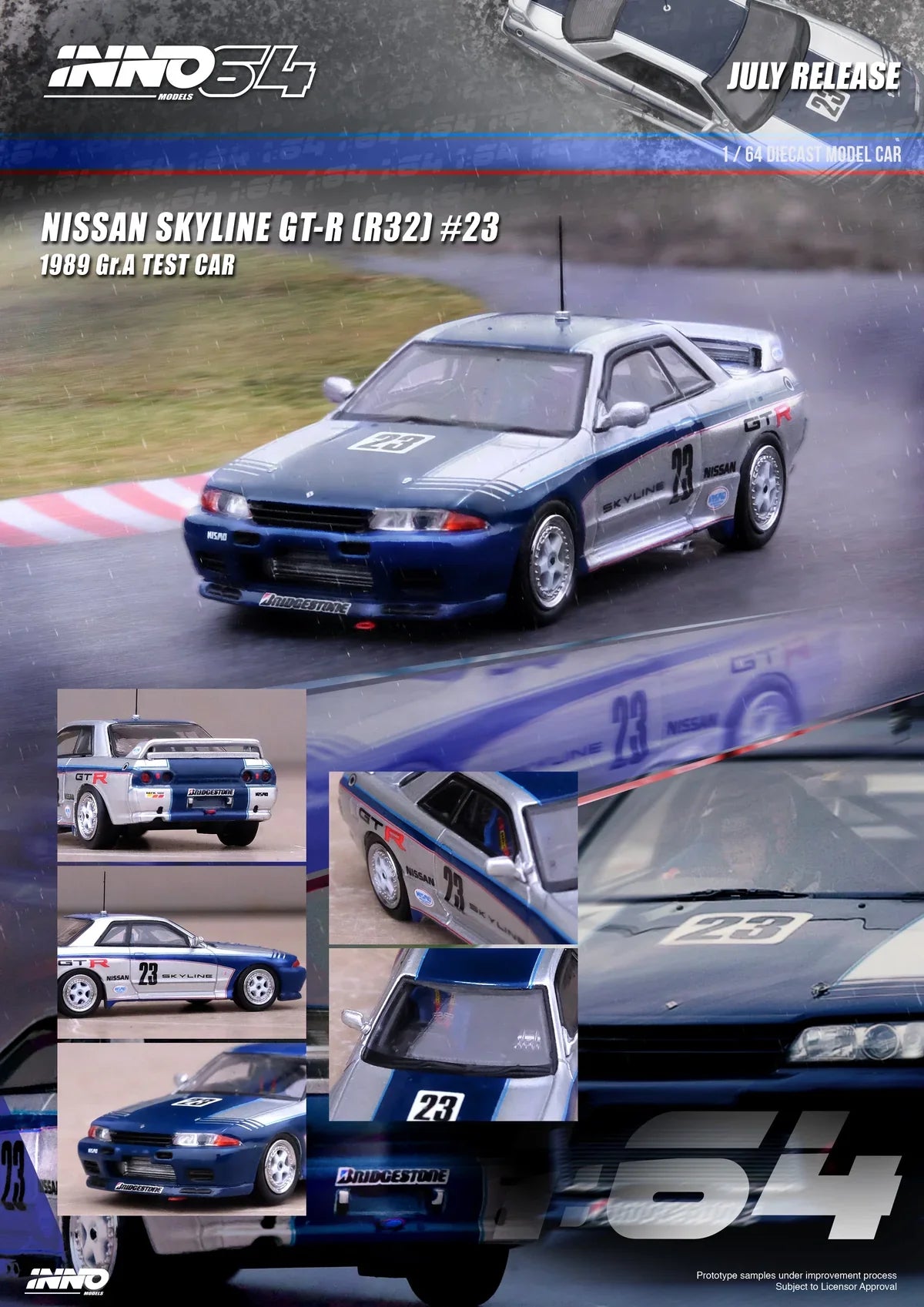 Inno Models Inno64 Nissan Skyline GT-R (R32) Gr.A Test Car 1989