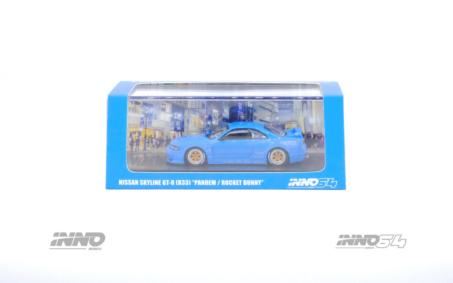Inno Models Inno64 Nissan Skyline GT-R (R33) "Pandem/Rocket Bunny" Blue