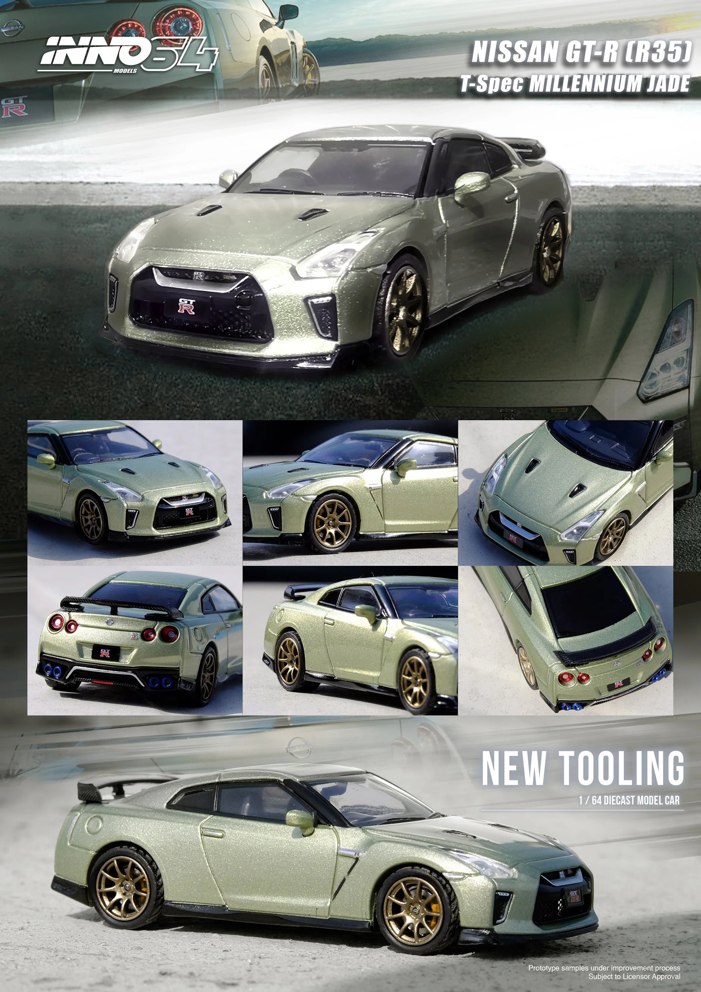 Inno Models Inno64 Nissan Skyline GT-R (R35) T-Spec Millennium Jade