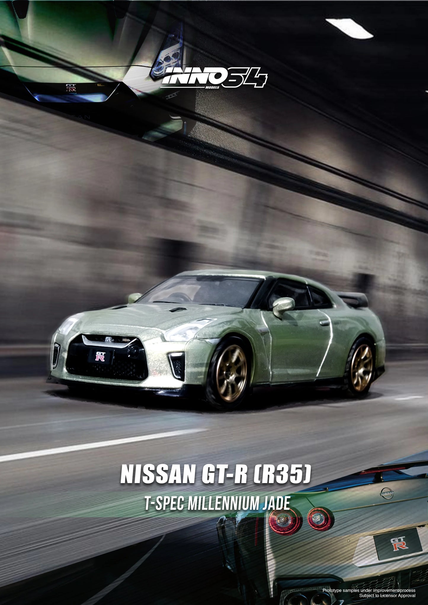 Inno Models Inno64 Nissan Skyline GT-R (R35) T-Spec Millennium Jade
