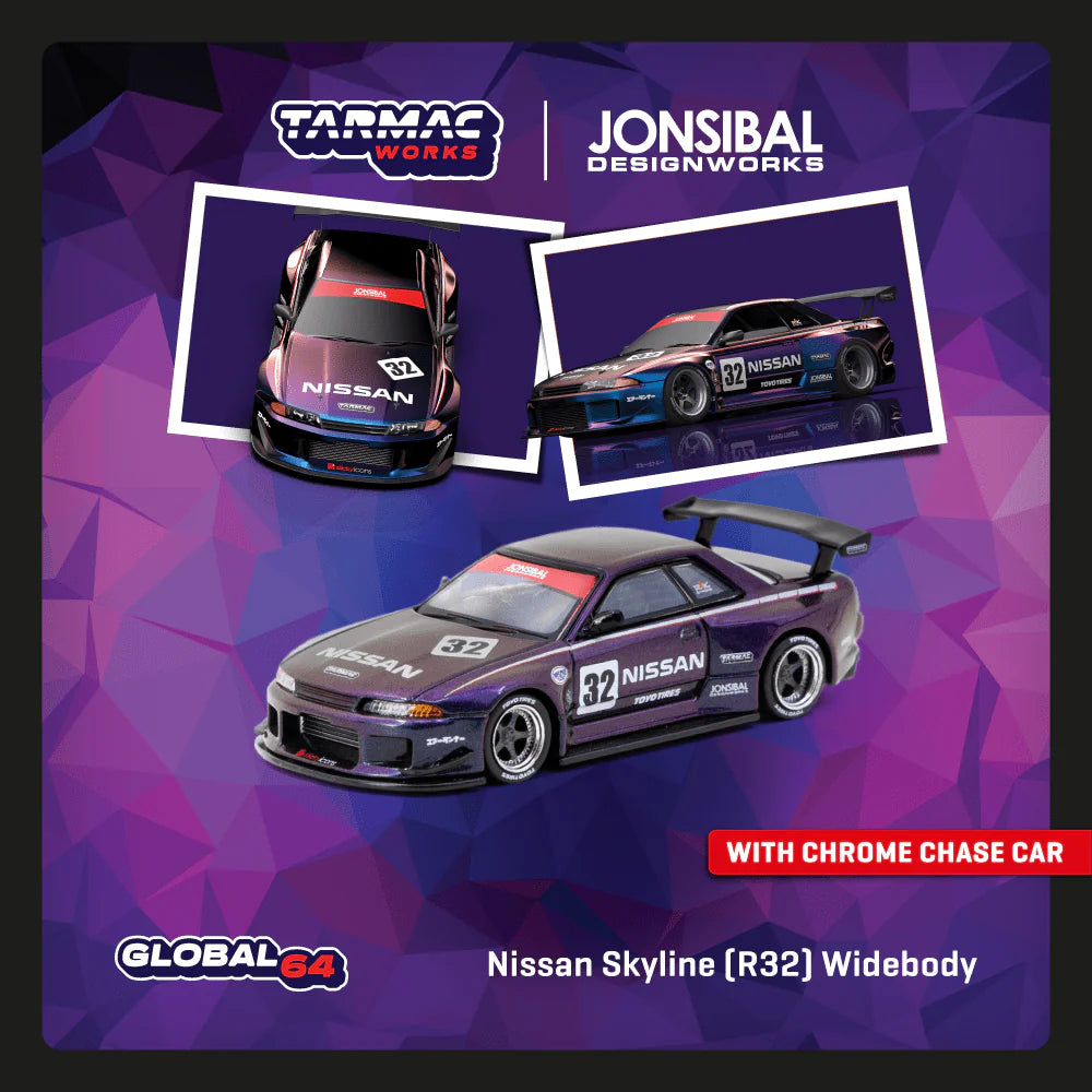 Tarmac Works Nissan Skyline (R32) Widebody - Midnight Purple