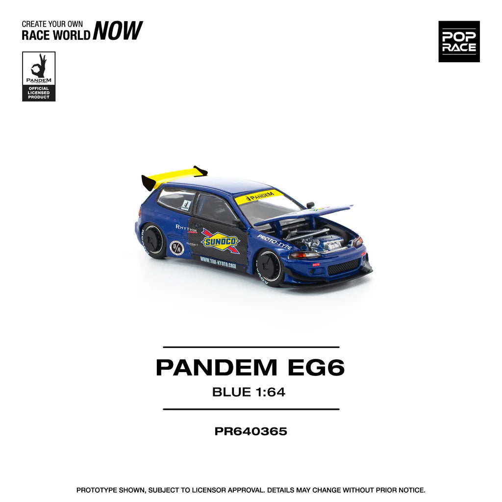 *Pre-Order* Pop Race Pandem Civic EG6 Blue/Black