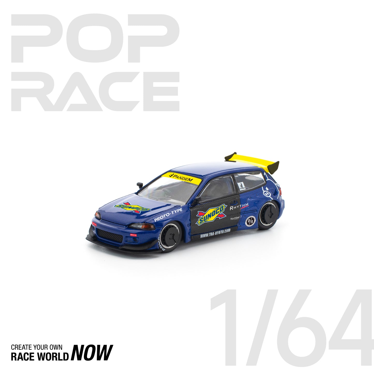 *Pre-Order* Pop Race Pandem Civic EG6 Blue/Black
