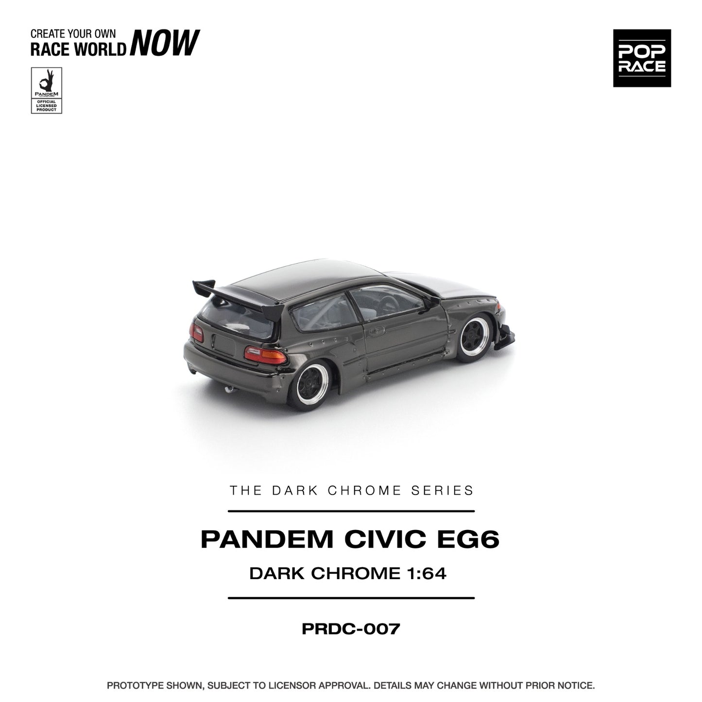 *Pre-Order* Pop Race Pandem Civic EG6 Dark Chrome