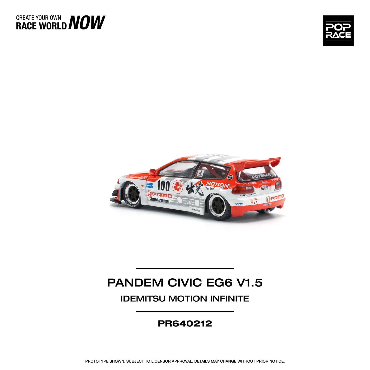 Pop Race Pandem Civic EG6 v1.5 IDEMITSU MOTION INFINITE