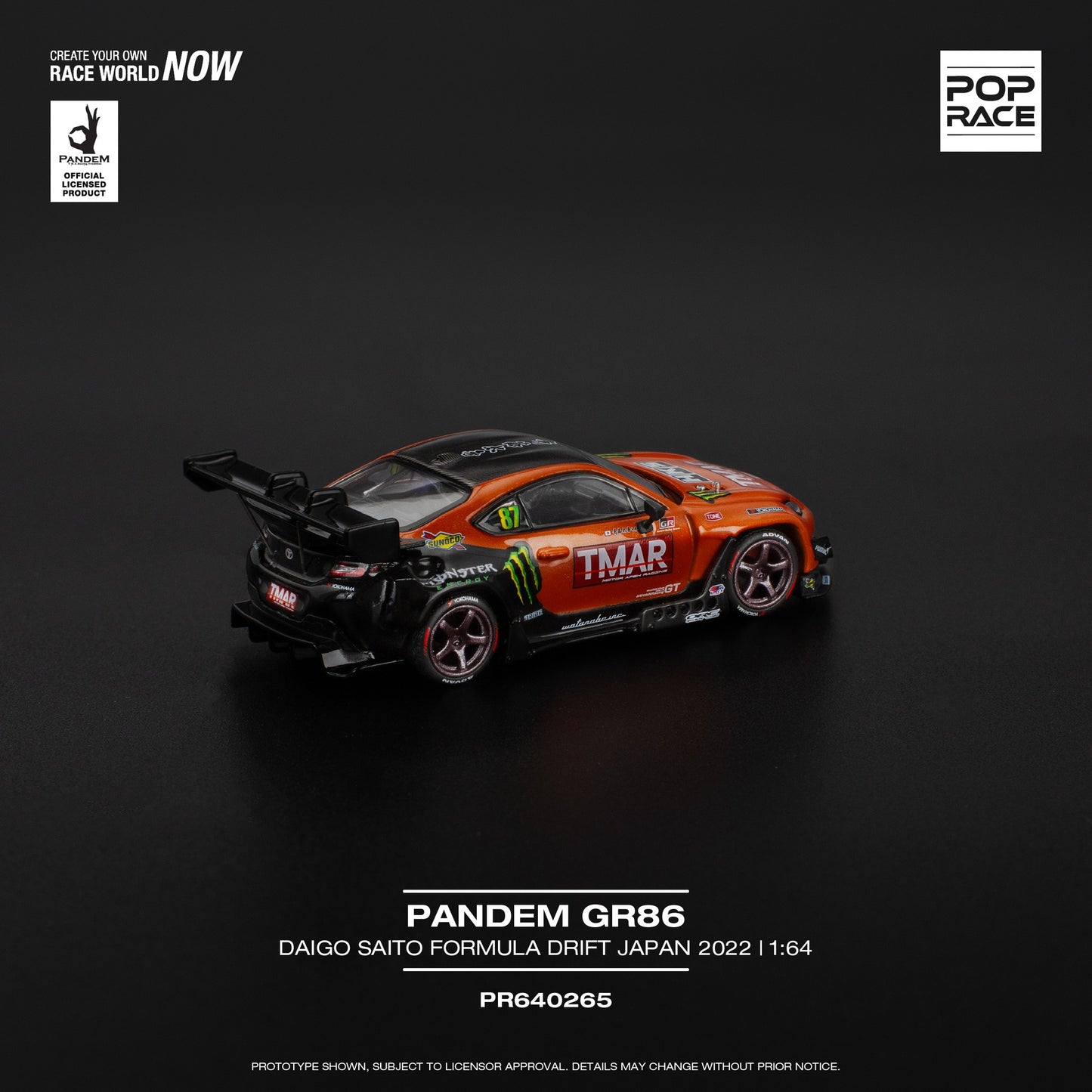 *Pre-Order* Pop Race Pandem GR86 - DAIGO SAITO FORMULA DRIFT JAPAN 2022