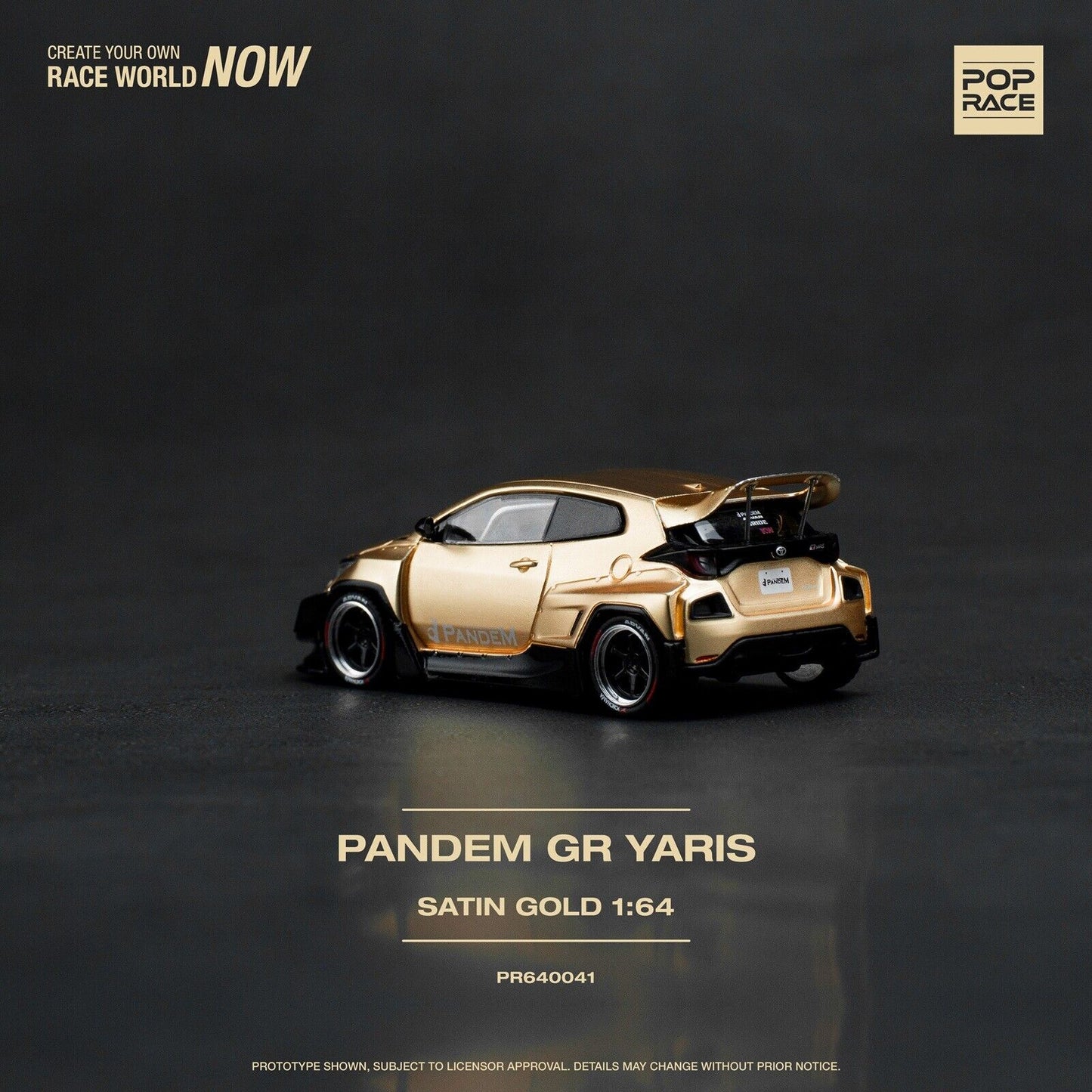 Pop Race PR64-41 Pandem GR Yaris Gold