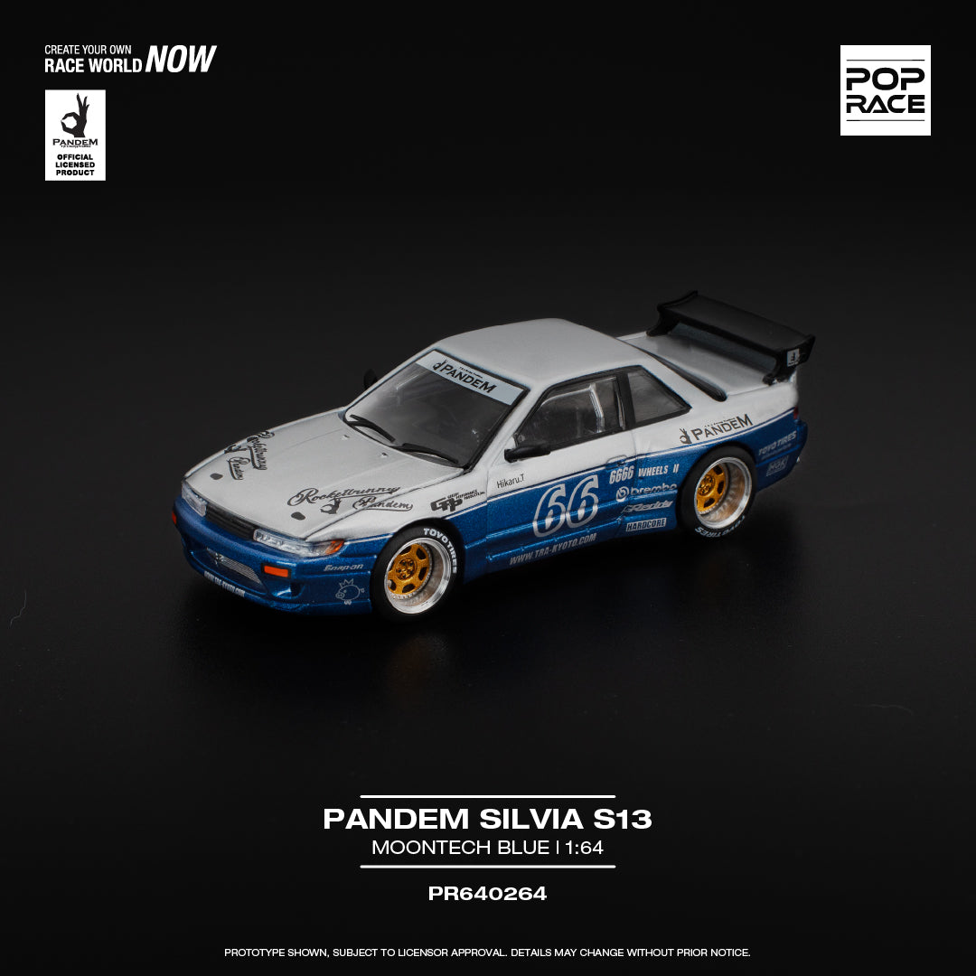 *Pre-Order* Pop Race Pandem SILVIA S13 - MOONTECH BLUE