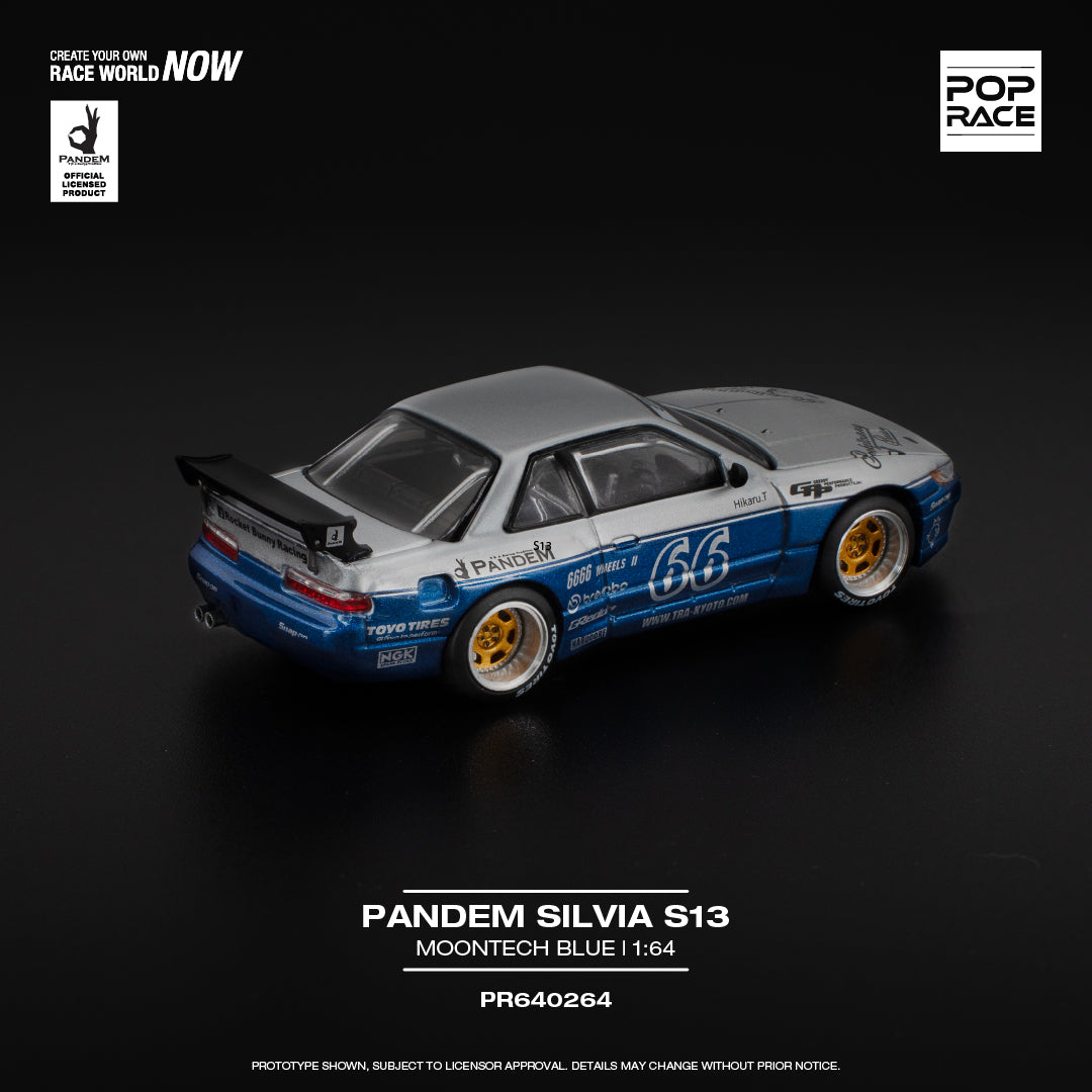 *Pre-Order* Pop Race Pandem SILVIA S13 - MOONTECH BLUE