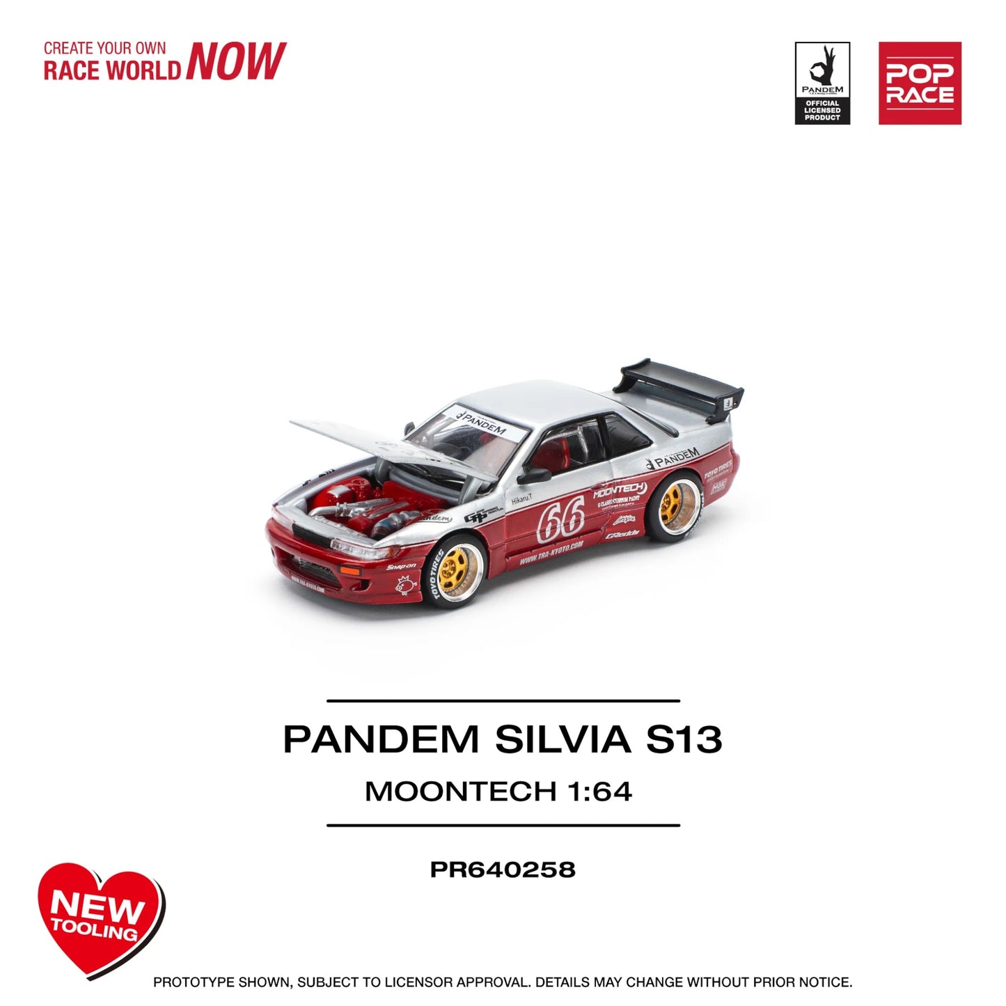 *Pre-Order* Pop Race Pandem SILVIA S13 - MOONTECH RED