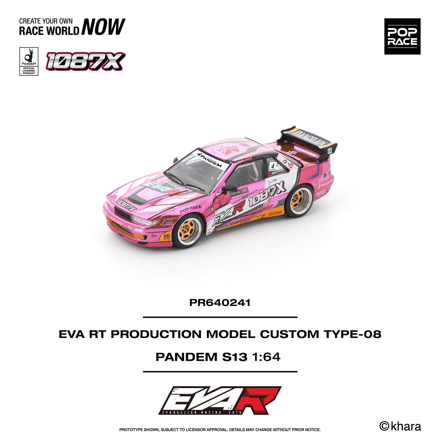 *Pre-Order* Pop Race Pandem SILVIA S13 EVA RT PRODUCTION MODEL CUSTOM TYPE-08 x 1087X
