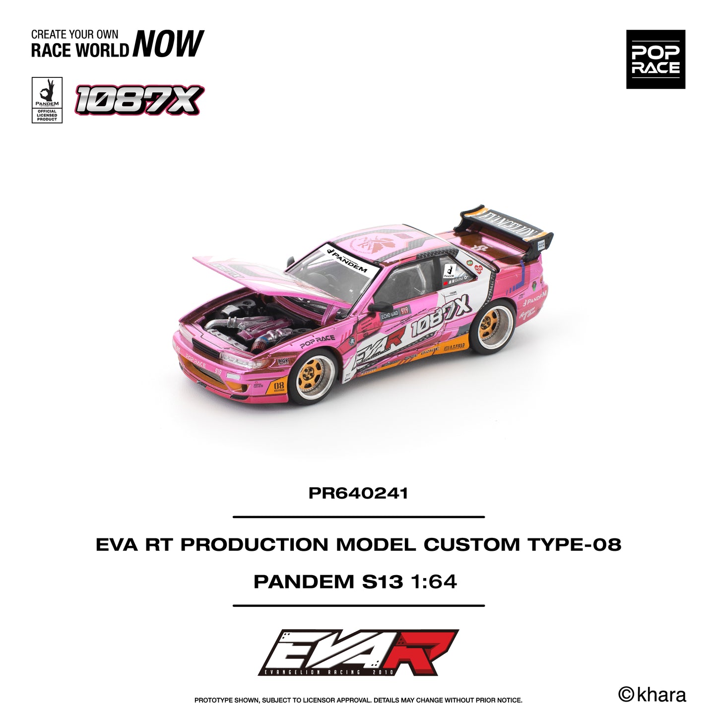 *Pre-Order* Pop Race Pandem SILVIA S13 EVA RT PRODUCTION MODEL CUSTOM TYPE-08 x 1087X
