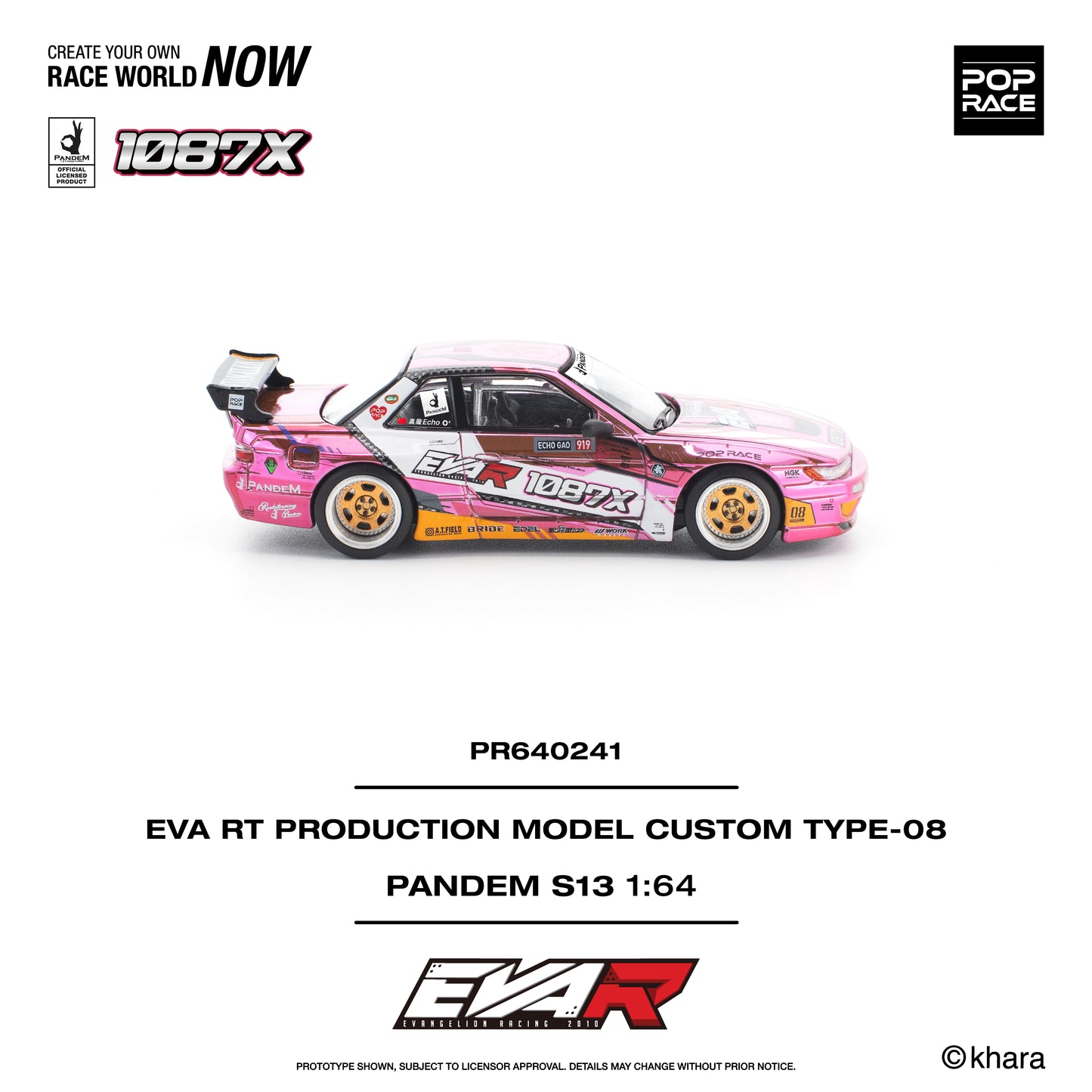 *Pre-Order* Pop Race Pandem SILVIA S13 EVA RT PRODUCTION MODEL CUSTOM TYPE-08 x 1087X