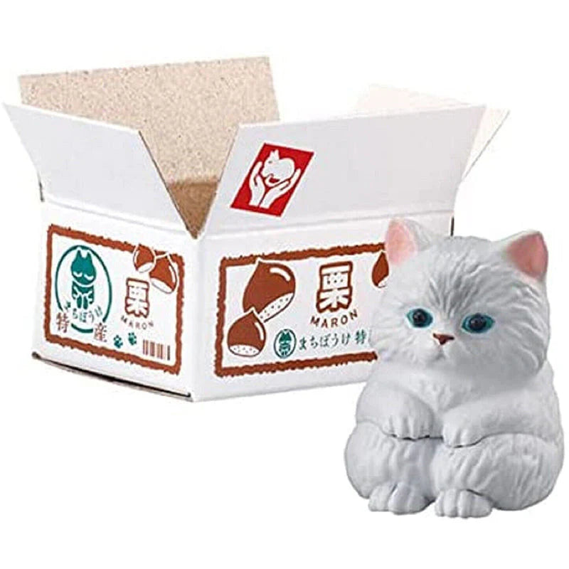 Bandai - Gashapon Machiboke Cat Figure with Cardboard Box Miniature