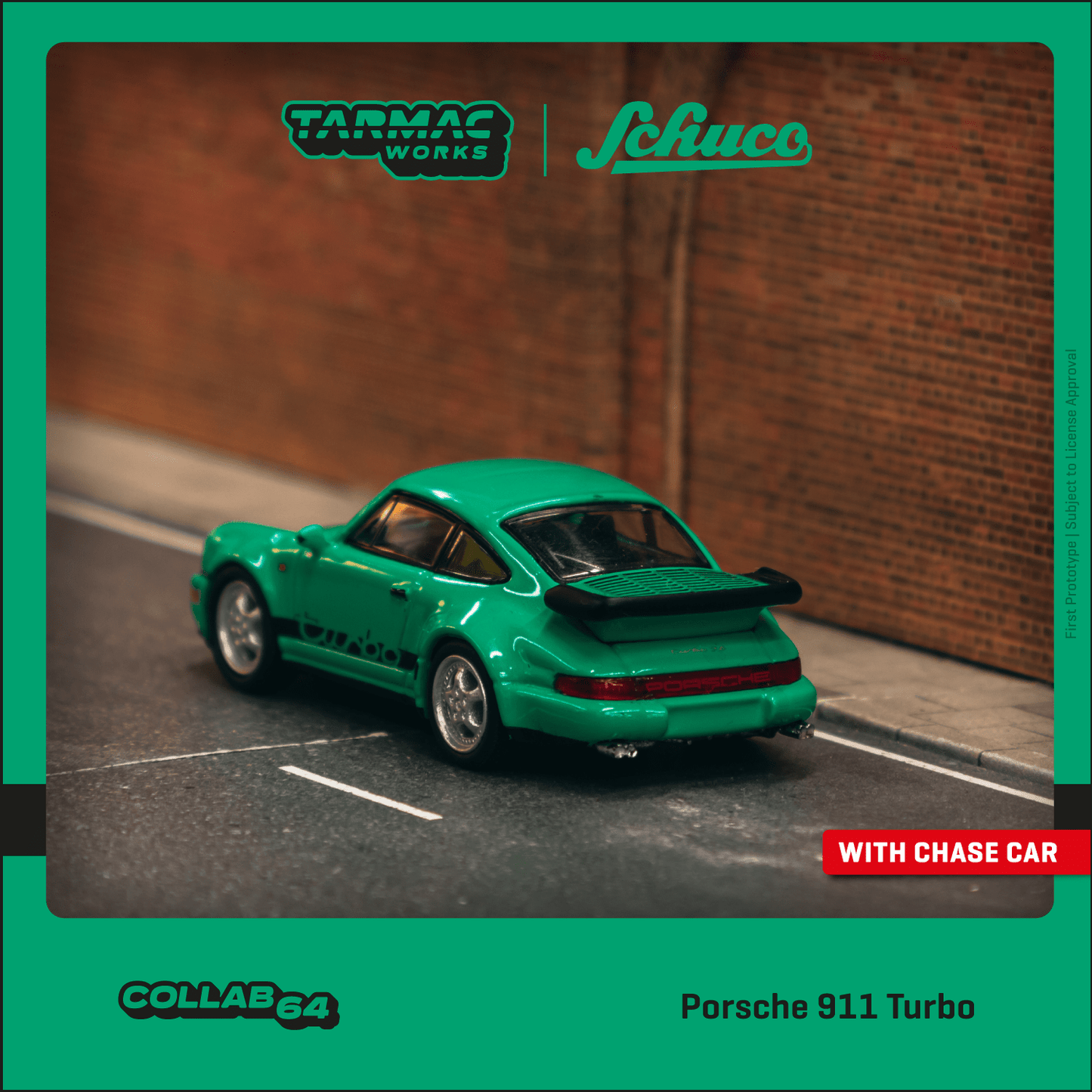 Tarmac Works x Schuco Porsche 911 Turbo Green
