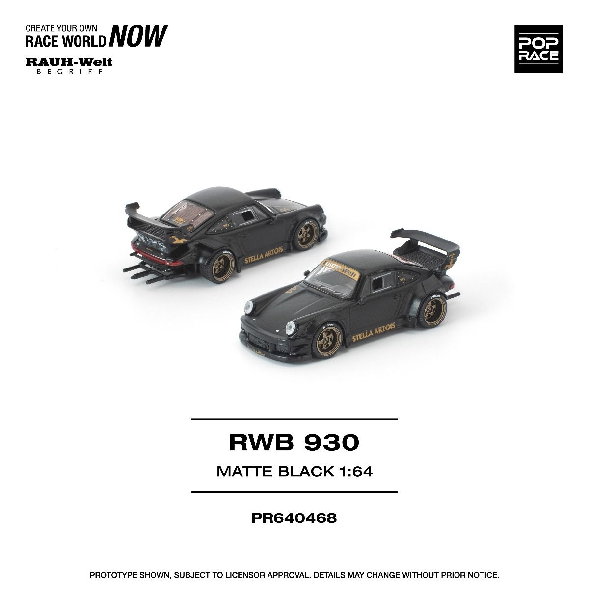 Pre-Order* Pop Race RWB 930 MATTE BLACK 