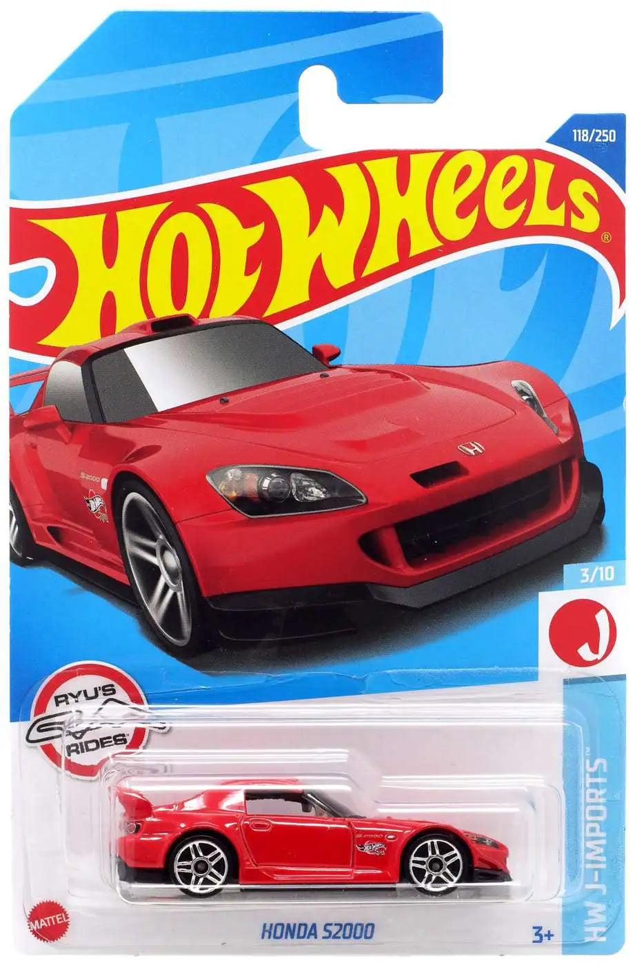 Hot Wheels HW J-Imports 3/10 Honda S2000 (Red) - Japanese Card
