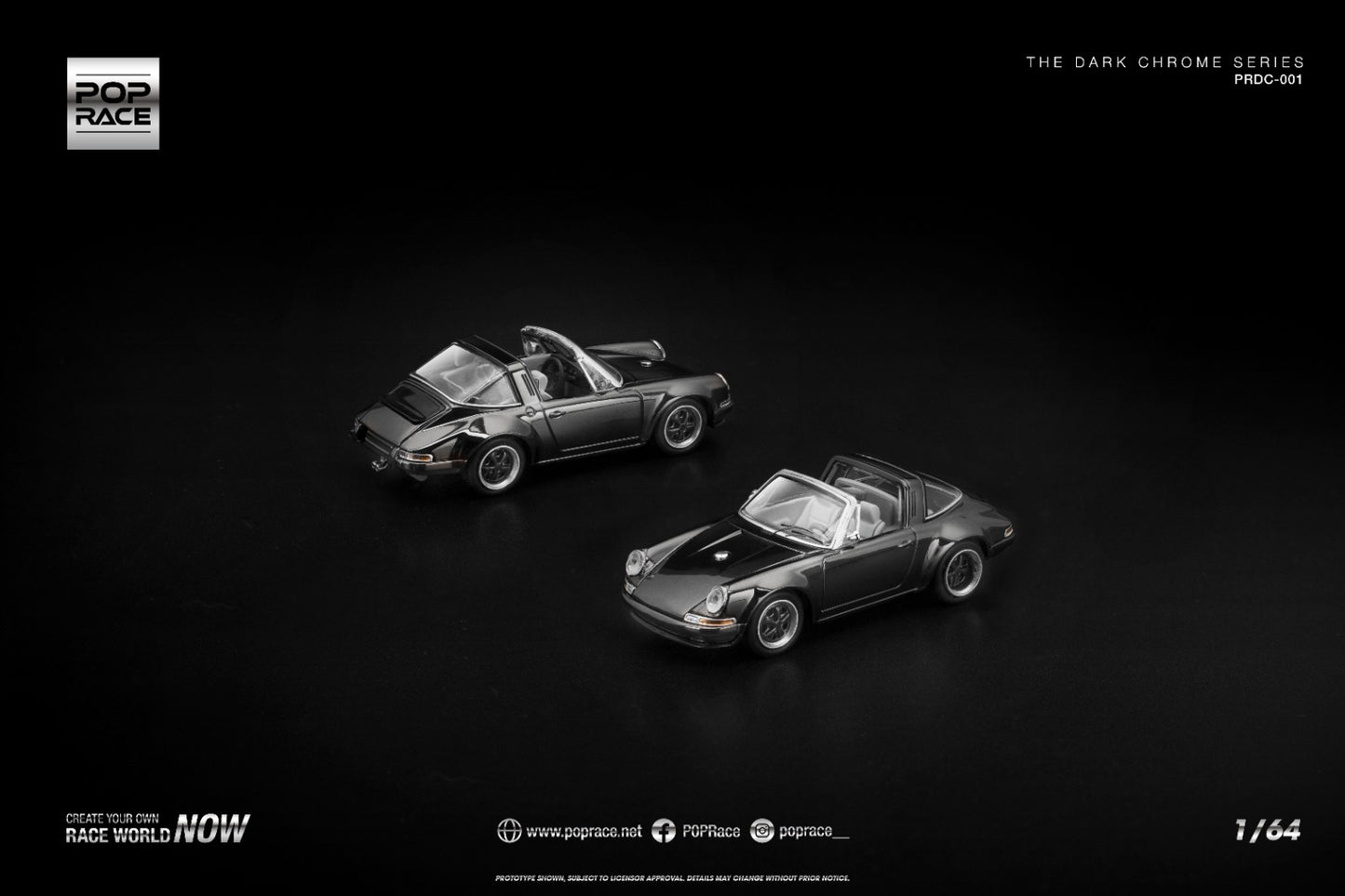 *Pre-Order* Pop Race Singer Targa Dark Chrome