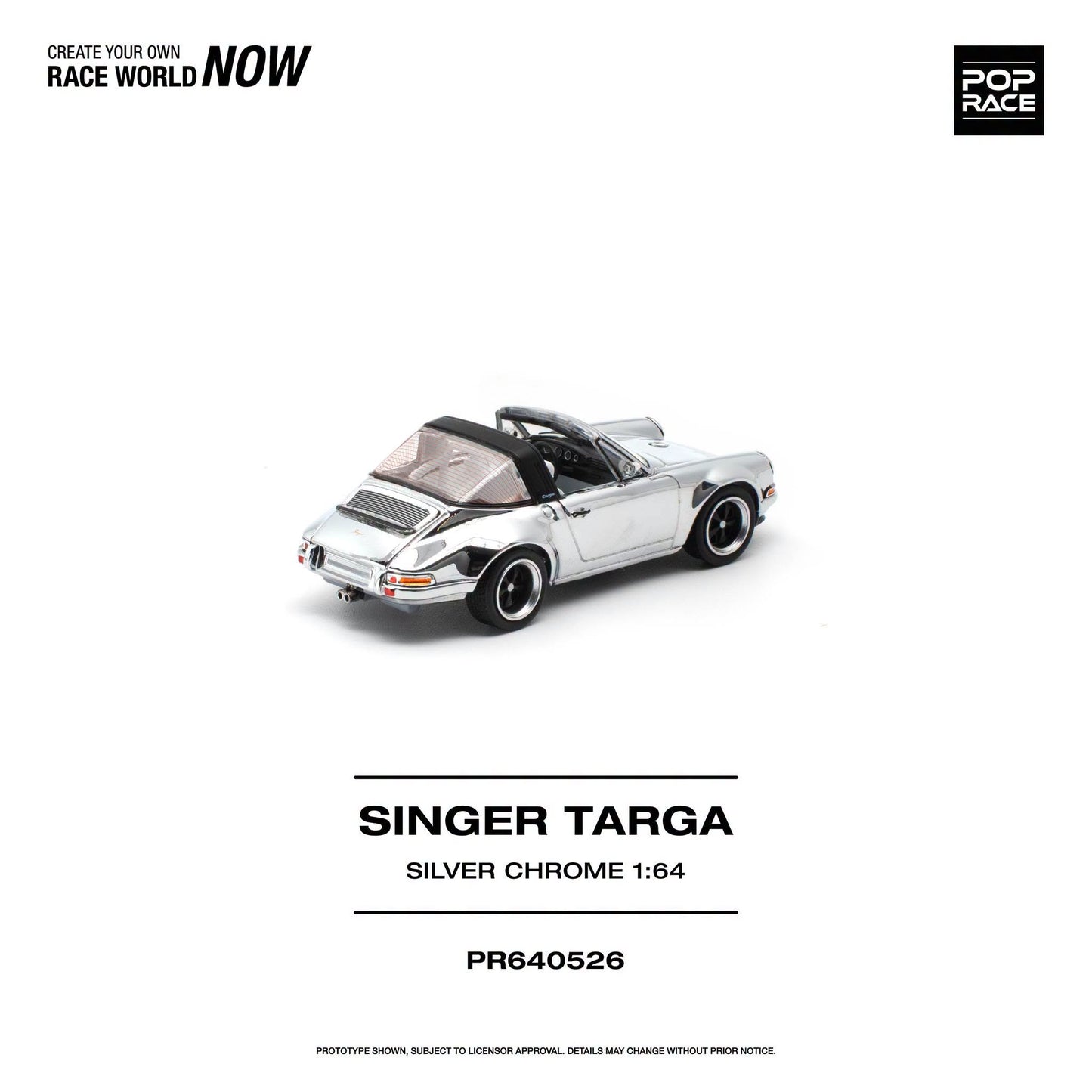 *Pre-Order* Pop Race PR640526 - Singer Targa Silver Chrome