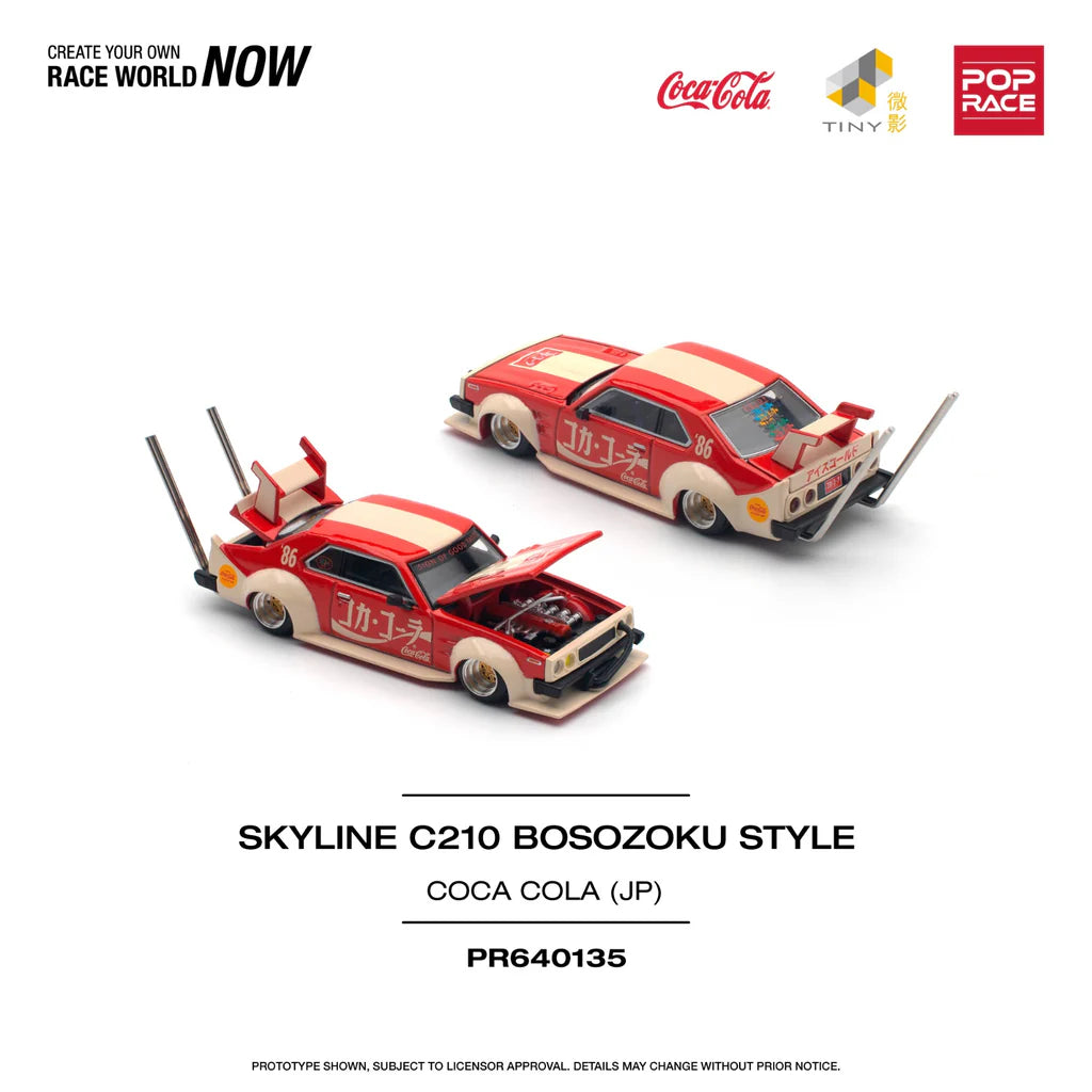 Pop Race Skyline C210 Kaido Racer (Bosozoku Style) - Coca Cola JP
