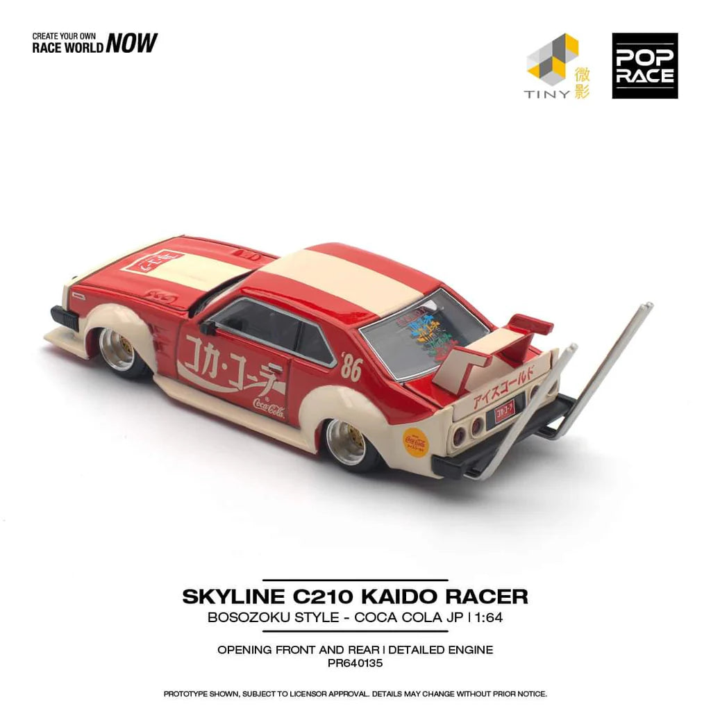 Pop Race Skyline C210 Kaido Racer (Bosozoku Style) - Coca Cola JP