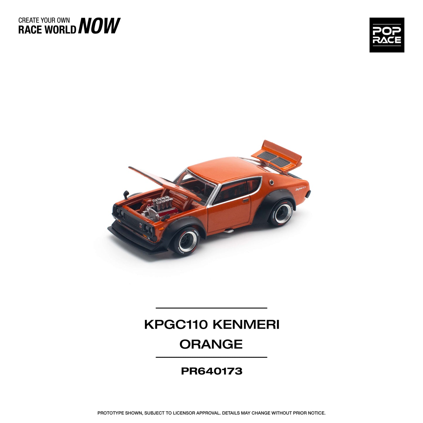 Pop Race Skyline GT-R V8 Drift (KENMERI) Orange