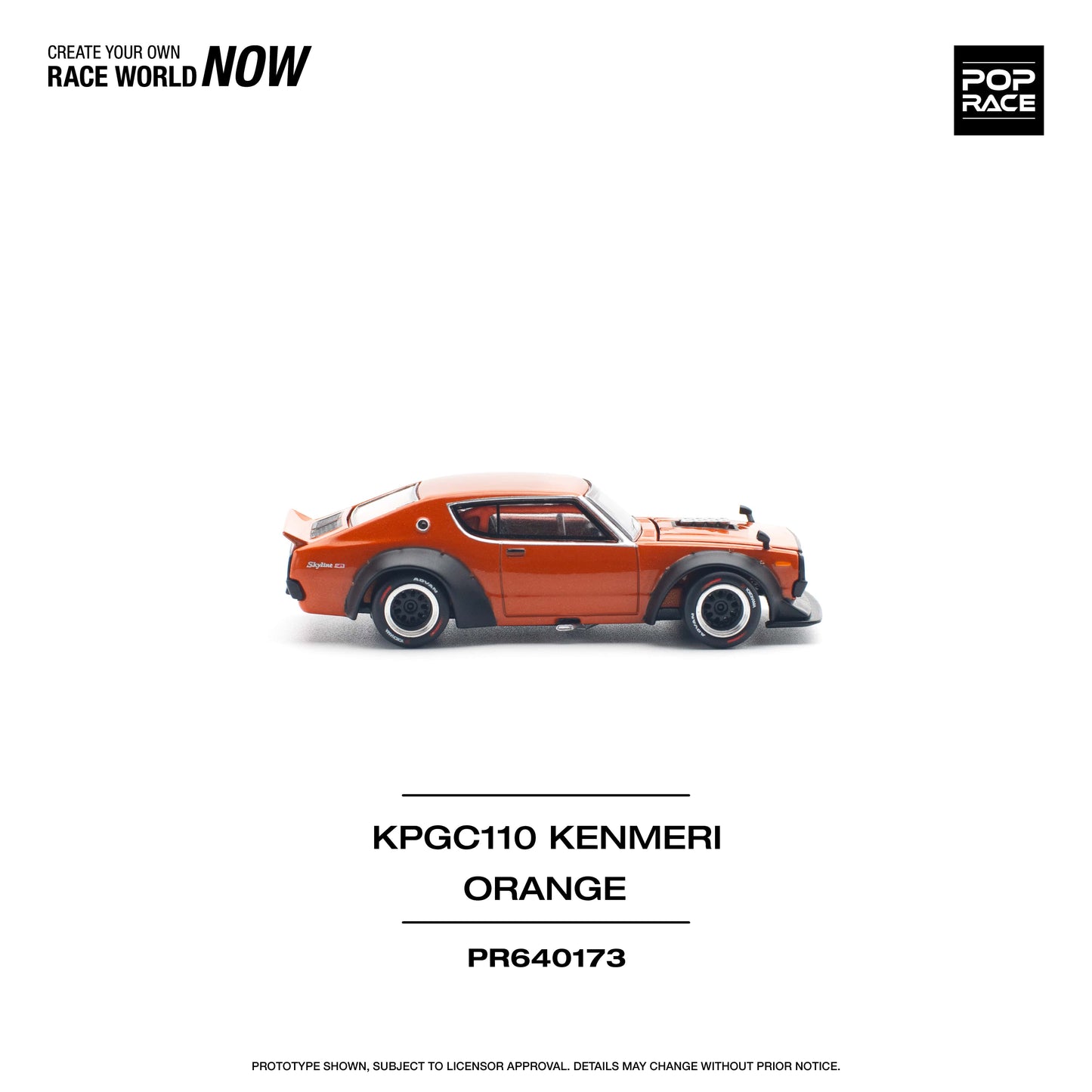 Pop Race Skyline GT-R V8 Drift (KENMERI) Orange