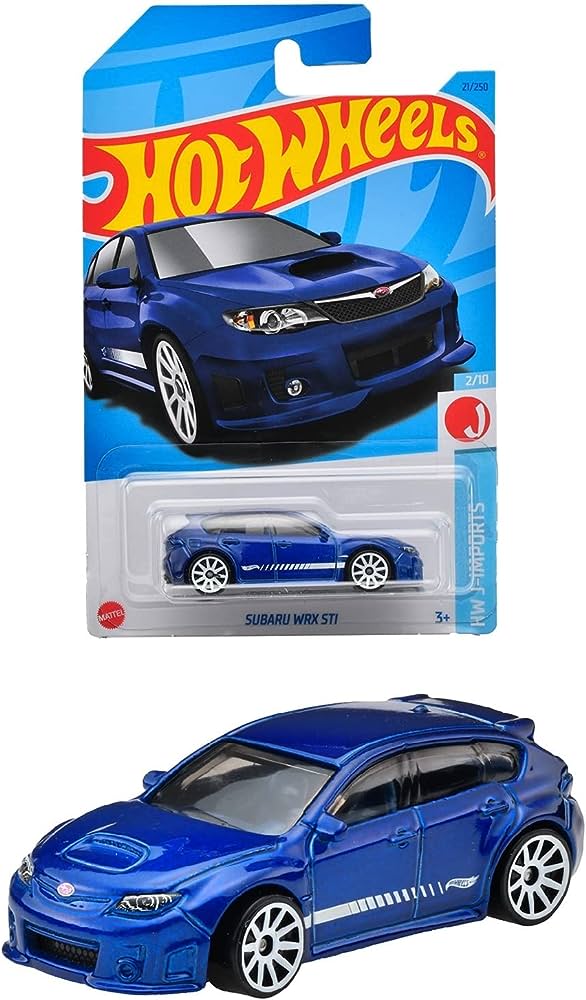 Hot Wheels HW J-Imports 2/10 Subaru WRX STi (Blue Hatchback) - Japanese Card
