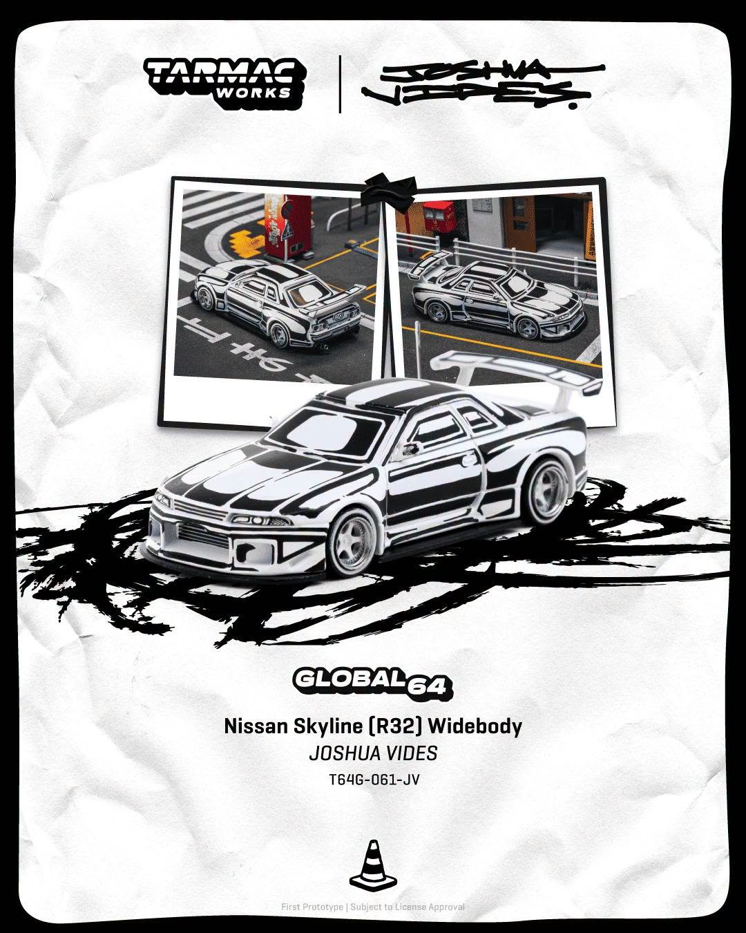 *Pre-Order* Tarmac Works - Nissan Skyline (R32) Widebody - Designed by JOSHUA VIDES