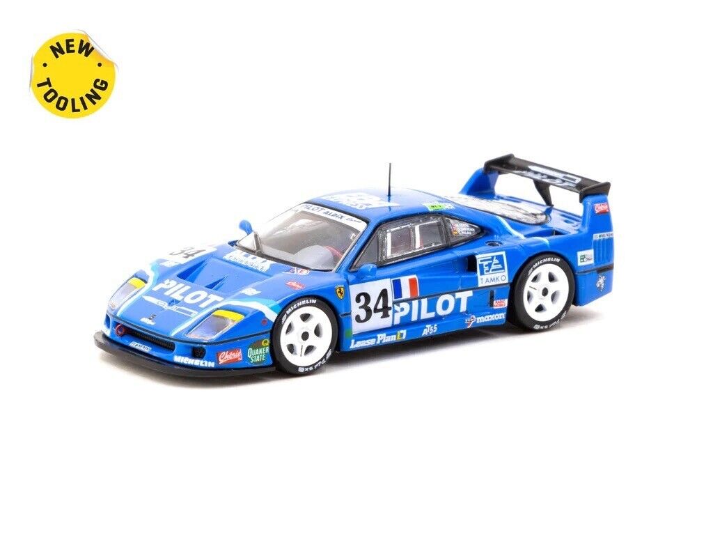 Tarmac Works x iXO Models Ferrari F40 LM 24th of Le Mans 1995