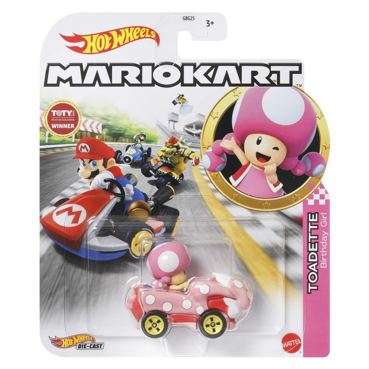 Hot Wheels MarioKart Toadette Birthday Girl - Japanese Stock
