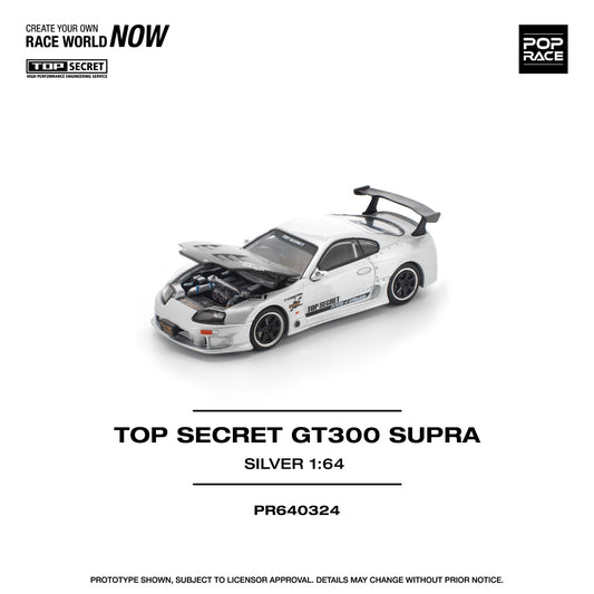 *Pre-Order* Pop Race Top Secret GT300 Supra - Silver
